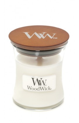 WoodWick White Teak kis illatgyertya
